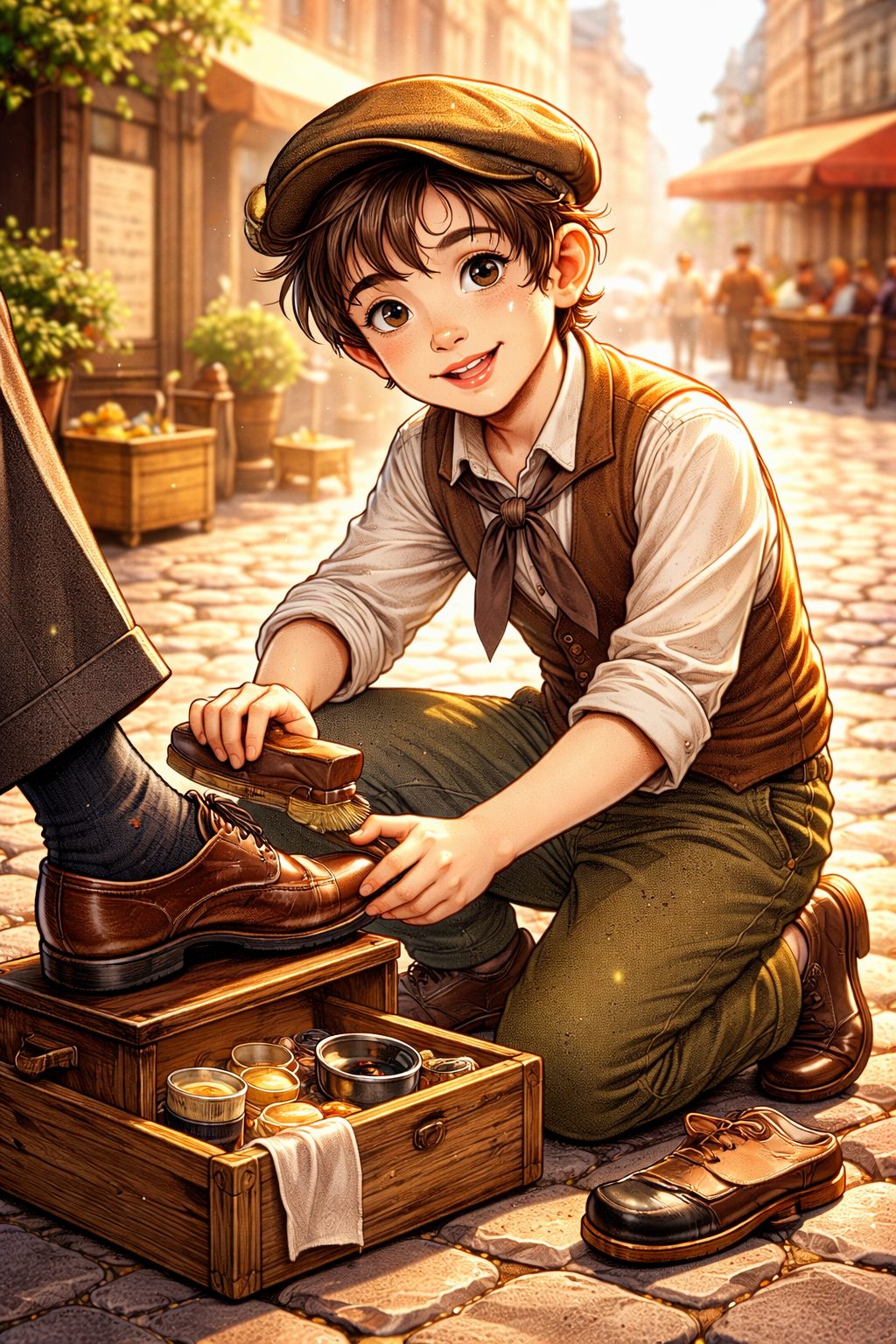 靴磨きの少年
